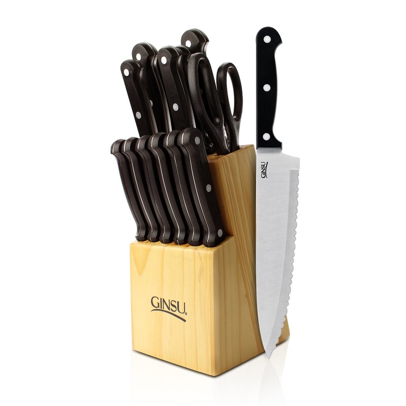 ginsu knife set with block